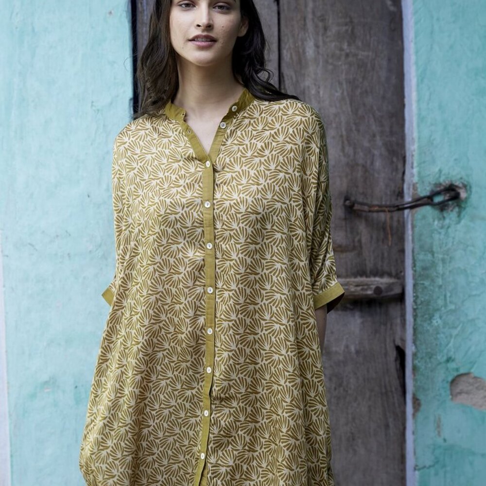 Kapara London Veeni Tunic Olive Women's Size Medium